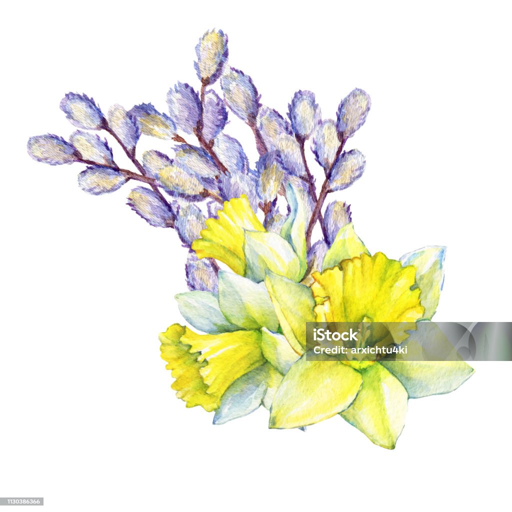 Easter Bouquet with Catkins Easter Bouquet with Catkins