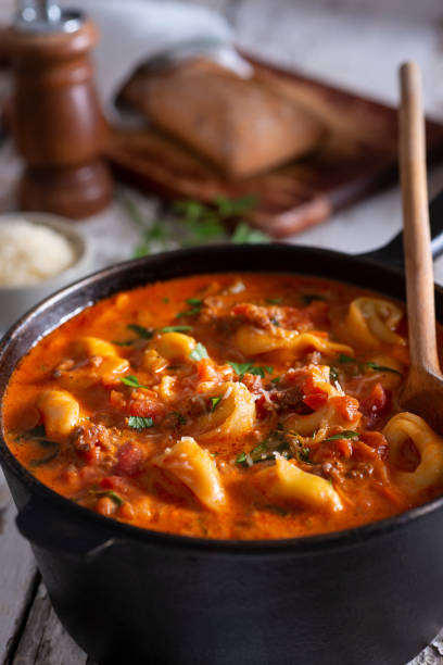 istock Cooking Tortellini Soup 1130388264