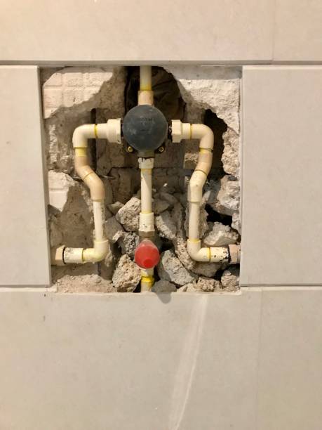 istock Connection of shower mixer 1130389393