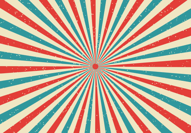 ilustrações de stock, clip art, desenhos animados e ícones de retro sunburst and rays comic cartoon popart style background. abstract vintage grunge with sunlight. - circus