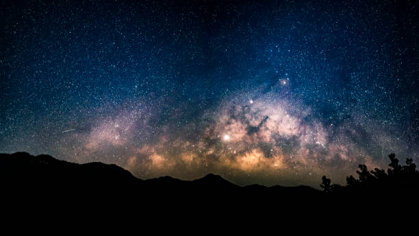 istock Milky Way and starry night sky. 1130391803