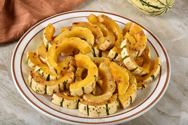 istock Roasted delicata squash with brown sugar 1130401149
