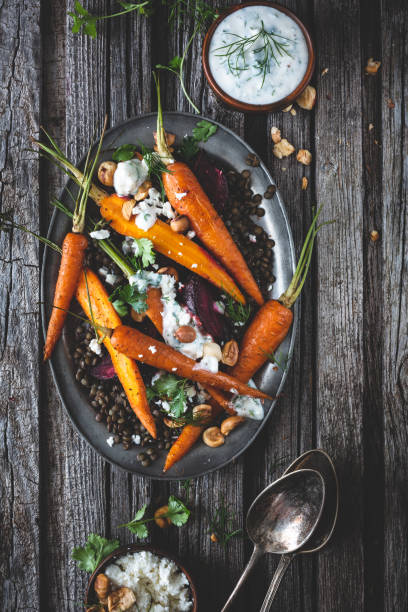 istock Lentil salad, Carrots and Roasted Beetroot 1130402920