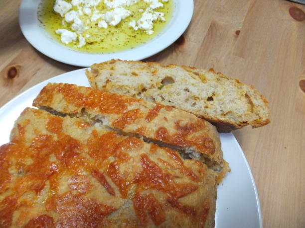 istock Rustic chili cheese bread and dipping oil 1130405843