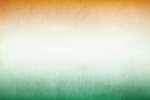 水平三色結合バンド、サフラン、白と緑の水平ベクトル図 - indian flag illustrations点のイラスト素材／クリップアート素材／マンガ素材／アイコン素材