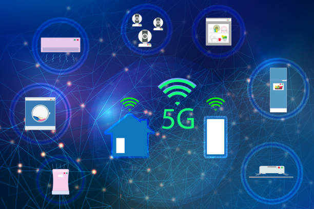 istock 5G network and internet of wireless devices Connect smart home and electrical appliances, Concept of communication with facilities. 1130406709