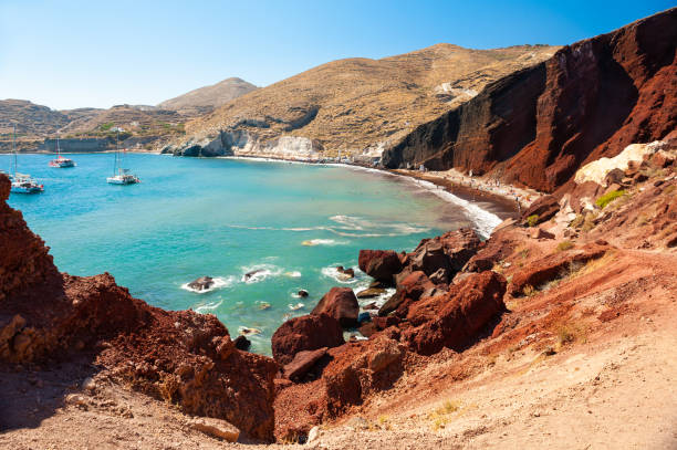 istock Red beach on Santorini island, Greece. 1130408904