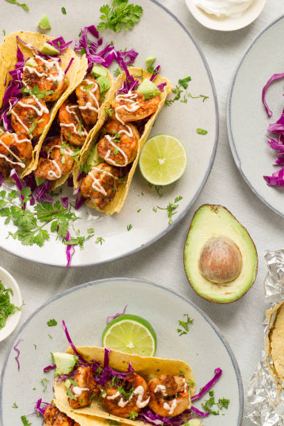 istock Gourmet Shrimp Tacos 1130408979