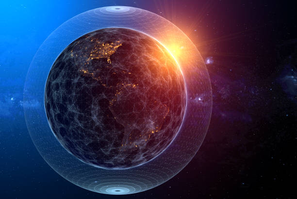 istock Global network concept,the rising sun over the planet earth 1130414633
