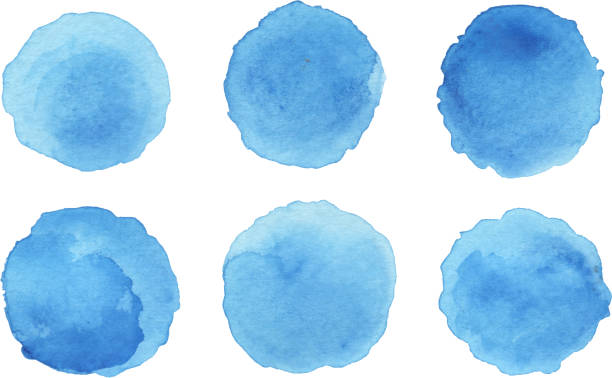 ink patches set ink patches paint blob set blue ink splatter stock illustrations