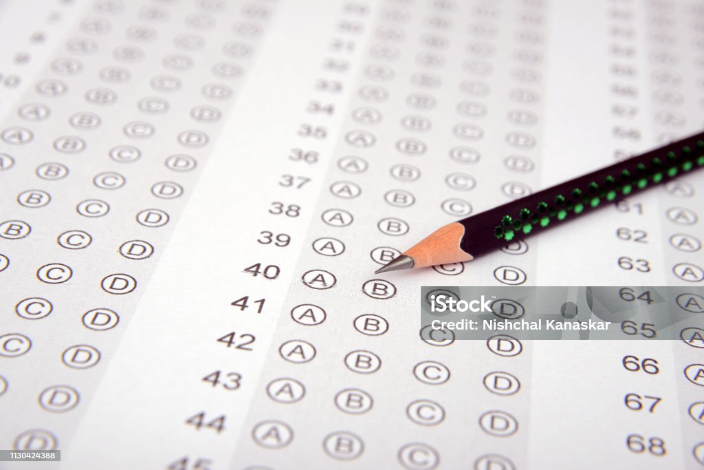 Competitive Exam Answer Sheet Stock Photo - Download Image Now - Choice,  Choosing, Competition - iStock