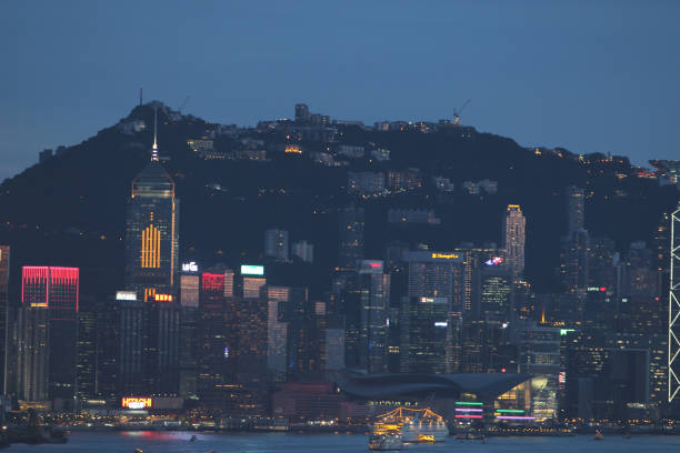 istock Hong Kong cityscape at night 1130425477