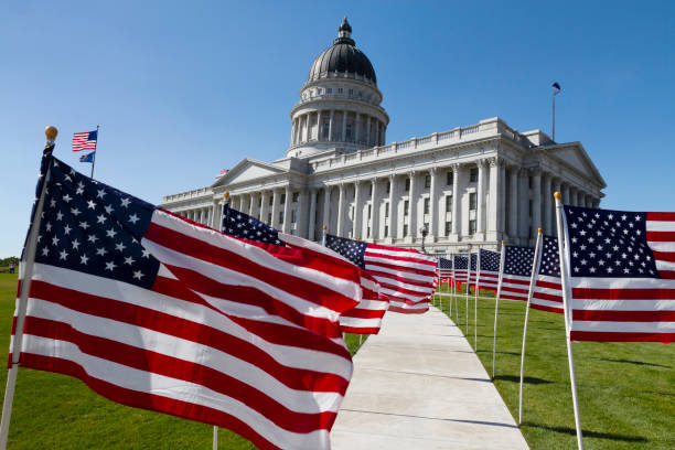 campidoglio dello utah a salt lake city, utah, usa - aa059 foto e immagini stock