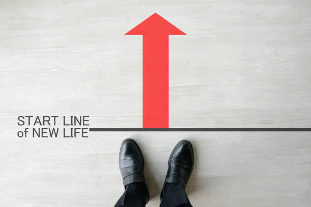 istock Starting line of new life 1130426958