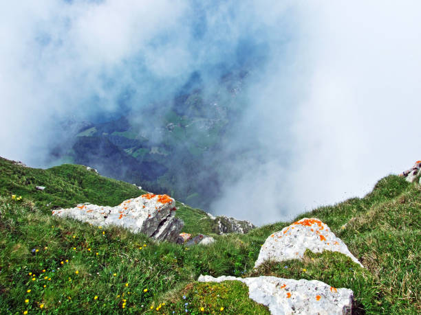 View from the Hinderrugg peak in the Churfirsten mountain range