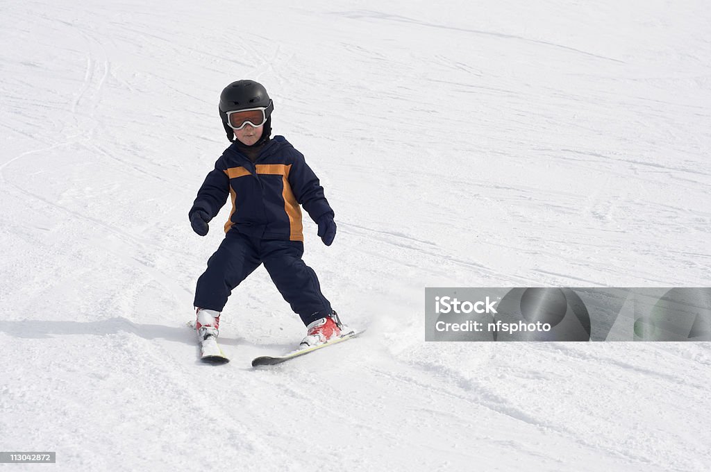 Quatro anos de idade Esqui criança Isolada - Royalty-free 4-5 Anos Foto de stock