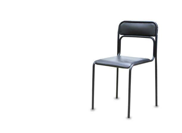 istock The office chair from black leather. Isolated 1130429672