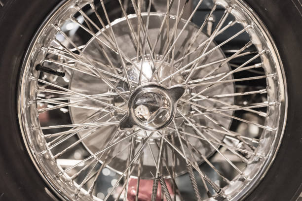 wheel on the vintage automobile