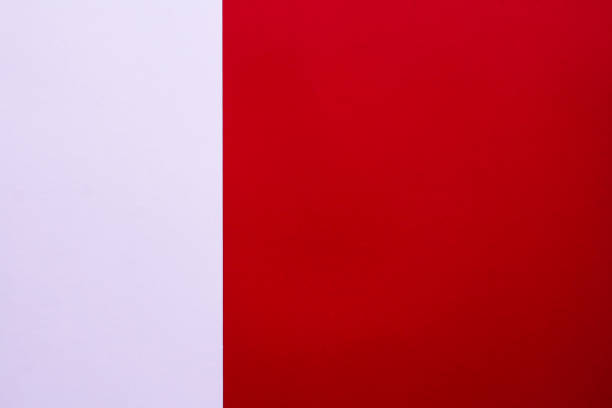 istock Pastel pink over red color paper 1130435079
