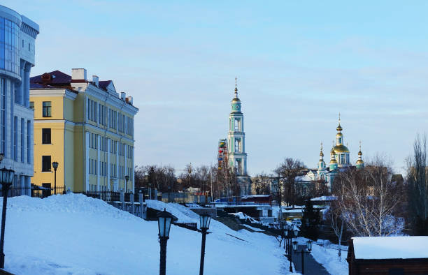 istock Winter evening in Tambov Russia 1130437650