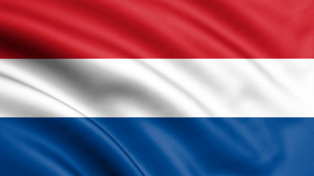 istock Netherlands flag blowing in the wind. Background texture. 3d rendering, wave. - Illustration 1130437746