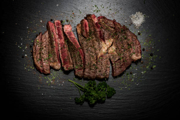 istock Grilled flat iron steak shot in flat lay style 1130445350