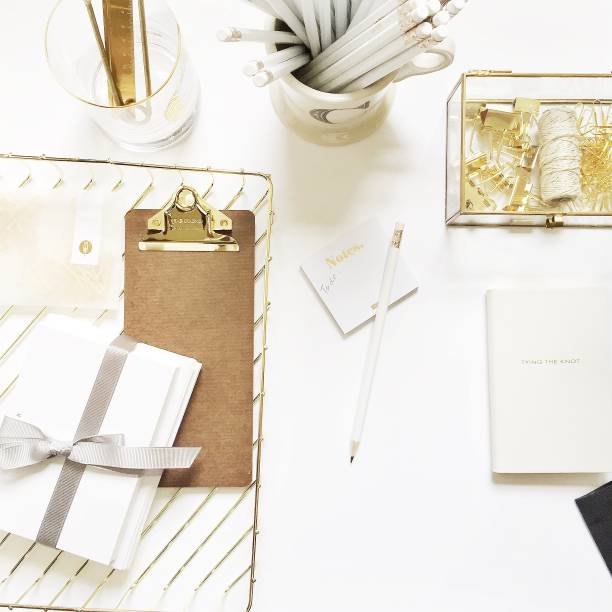 istock Girl Boss/Event Planner Desk & Kitchen Flat Lay 1130451294