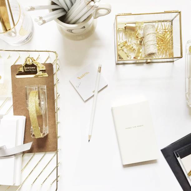 istock Girl Boss/Event Planner Desk & Kitchen Flat Lay 1130451295