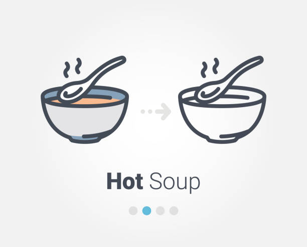 значок вектора горячего супа - суп stock illustrations
