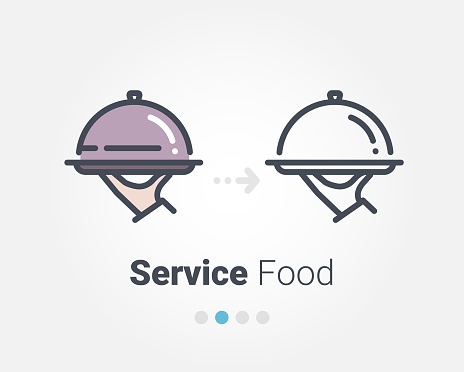 Service foods vector icon