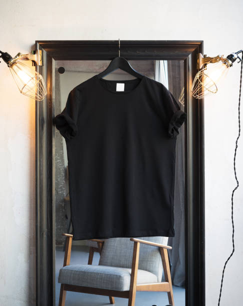 istock Mockup of a black t-shirt 1130453680