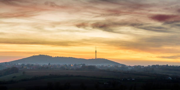istock Avala mountain in Belgrade, Serbia with very dramatic clouds 1130455382