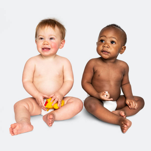 istock Studio shot of babies wearing diapers 1130455604