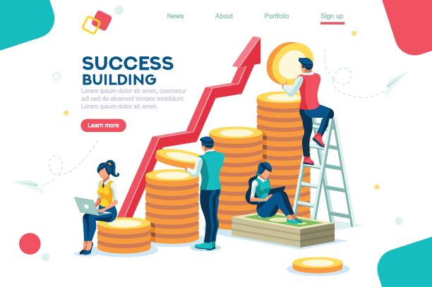 управление инвестициями компании - construction business built structure earth stock illustrations