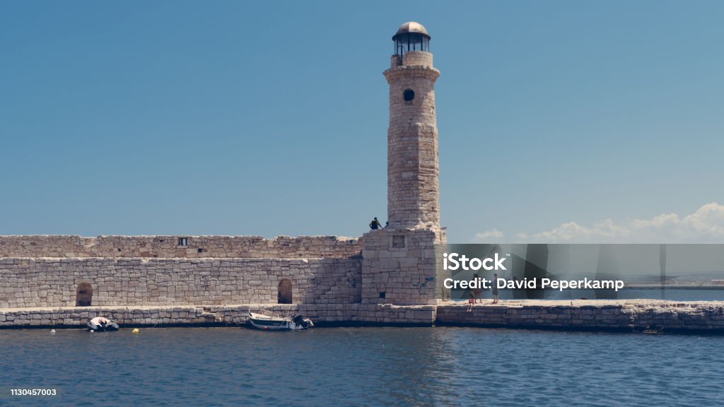 Panorama port Rethymnon greece Panorama port Rethymnon greece, 4 augustus 2018 greece crete. Architecture Stock Photo