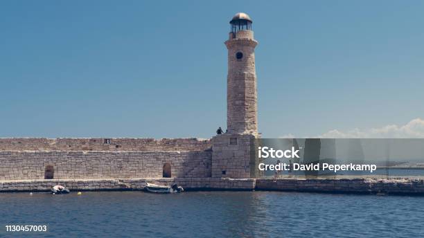 Panorama Port Rethymnon Greece Stock Photo - Download Image Now - Architecture, Bay of Water, Beach