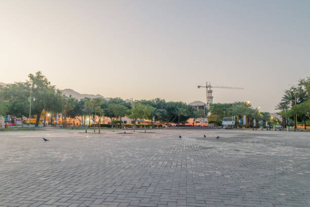 istock Square at Great Arab Revolt Circle in the early morning. 1130458330