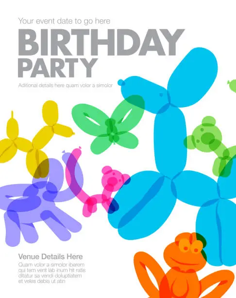 Vector illustration of Balloon Animals