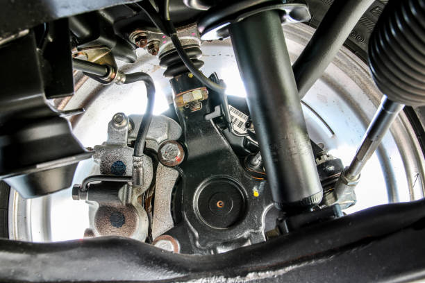 istock Inside view of disc brake and plate wheel 1130459982