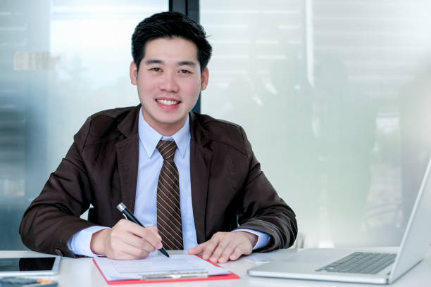 istock Businessman working on the business documents in the office. 1130462193