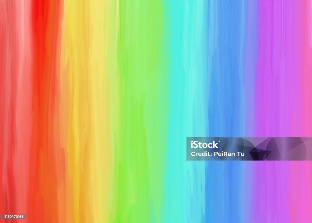 colorful oil painting background colorful oil painting background with rough brush strokes. Rainbow Stock Photo