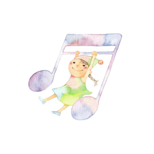 音楽とドワーフ - child jumping white background small点のイラスト素材／クリップアート素材／マンガ素材／アイコン素材