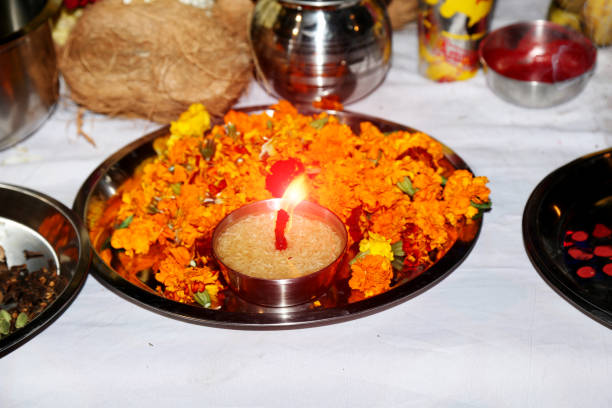 istock Lord worship in the temple 1130471623