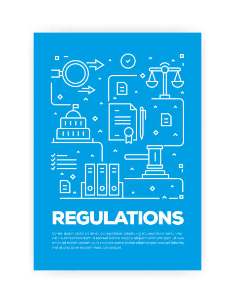 Regulations Concept Line Style Cover Design for Annual Report, Flyer, Brochure. Regulations Concept Line Style Cover Design for Annual Report, Flyer, Brochure. progress report stock illustrations