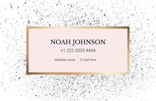 Vector illustration of The business card template. Minimal style.