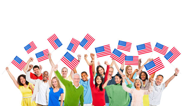 istock People from different countries united as one for America. 1130474169
