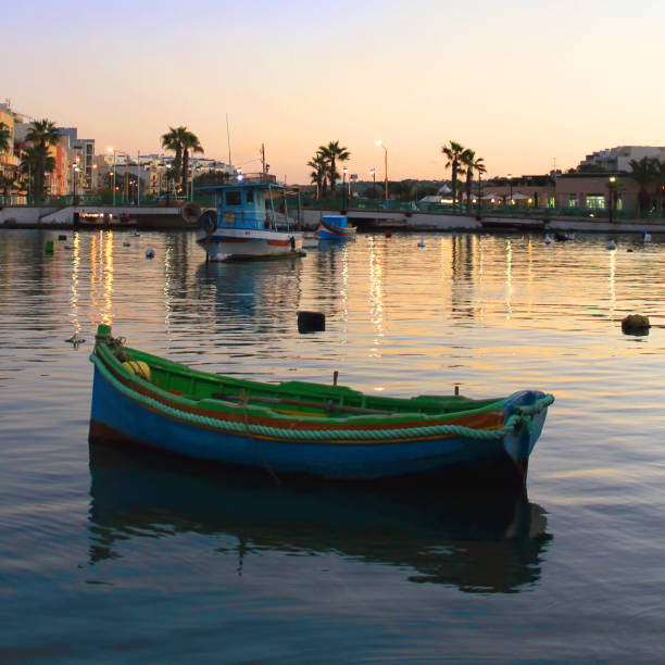 istock Traditional Boat at Marsaskala village in Malta 1130475176