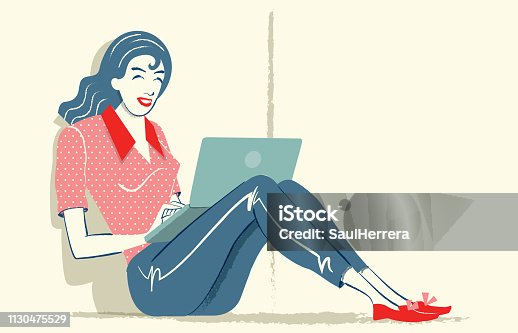 istock Girl with your Laptop 1130475529