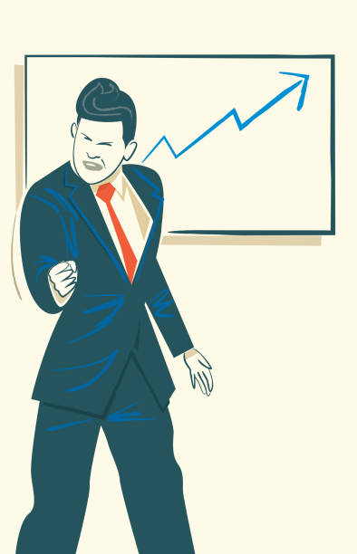 Surprised man this businessman has received the news that his business is improving and he celebrates it with an excited attitude.

This illustration is made in vectors and it is easy to change colors and adapt to any size. ganar stock illustrations