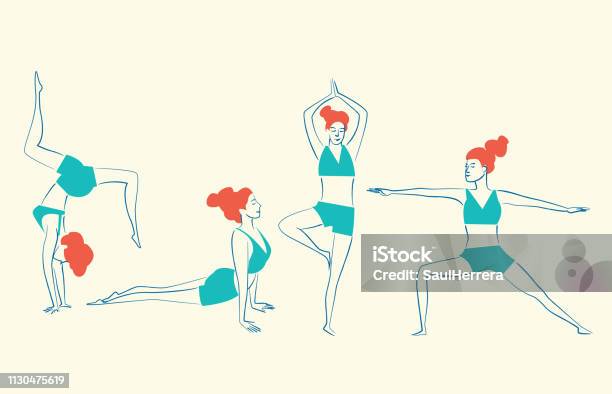 Yoga Stock Illustration - Download Image Now - Yoga, Illustration, Drawing - Art Product